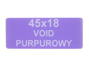Etykiety zabezpieczające purpurowy VOID