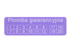 Plomby serwisowe stickery 40x12 purpurowy 500 szt twój nadruk !