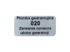 Naklejki serwisowe plomby 20x10 void mat 500szt twój nadruk !
