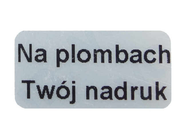 Plomby gwarancyjne stickery 50x20 void mat 250 szt twój nadruk !