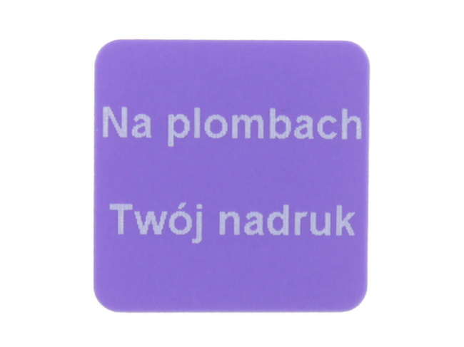 Plomba stickery 16x16 purpurowy void 1000szt twój nadruk !