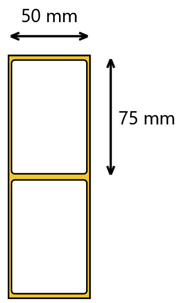 Etykieta termiczna 50x75 / 1000 szt / 40