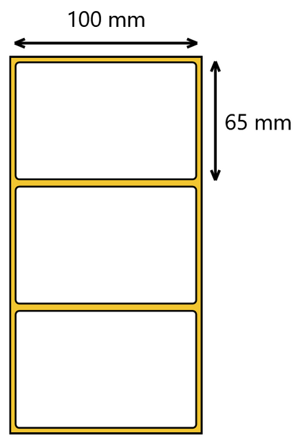 Etykieta termiczna 100x65/ 1000 szt / 40