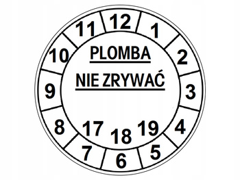 Plomby gwarancyjne fi20 rzw 250 szt twój nadruk !