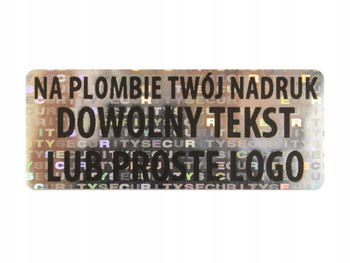 Plomby gwarancyjne stickery 60x20 hologram 500szt twój nadruk !
