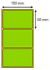 Etykieta termiczna zielona 100x60 perforacja / 1000 szt / 40