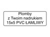 15x5mm plomba pvc łamliwy 500szt twój nadruk