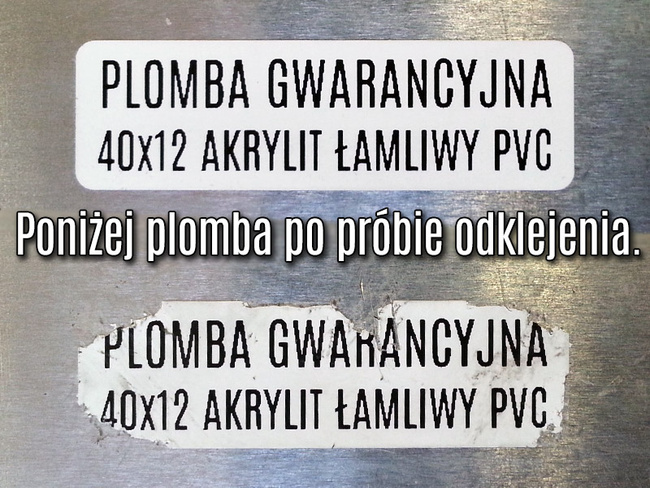 45x18mm plomby pvc łamliwy 500szt twój nadruk