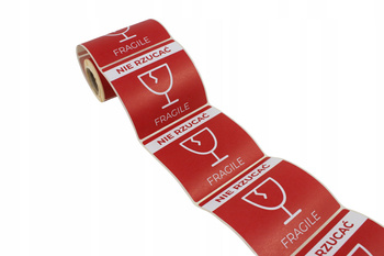 Etykieta termotransferowa 75x75 matowa  kieliszek / 100 szt / 1"