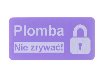 Plomba stickery 30x15 purpurowy void 1000szt twój nadruk !