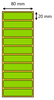 Etykieta termiczna 80x20 zielona / 2000 szt / 40