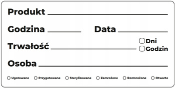 Etykieta termotransferowa 100x50 odlepna / 500 szt / 1" - food safety