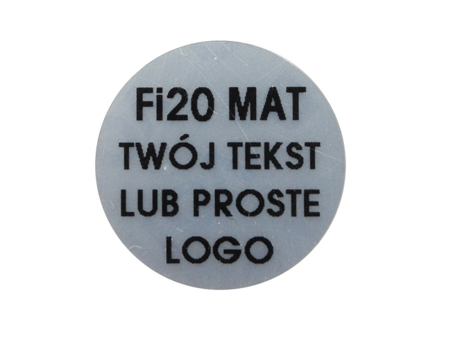 Plomby gwarancyjne stickery fi20 void mat 1000szt twój nadruk !