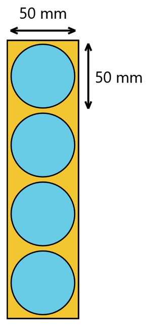 Etykieta termiczna fi50 niebieska / 1000 szt / 40