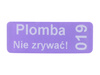 Plomby serwisowe stickery 30x11 purpurowy 1000szt twój nadruk !
