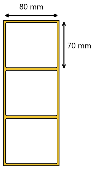 Etykieta termiczna 80x70 / 1000 szt / 40