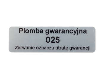 Plomby gwarancyjne stickery 40x12 void mat 250szt twój nadruk !