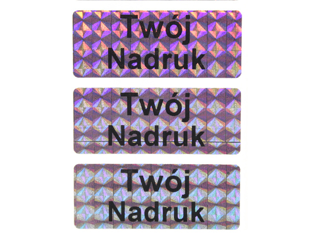 45x18mm hologram tetragon 500szt twój nadruk