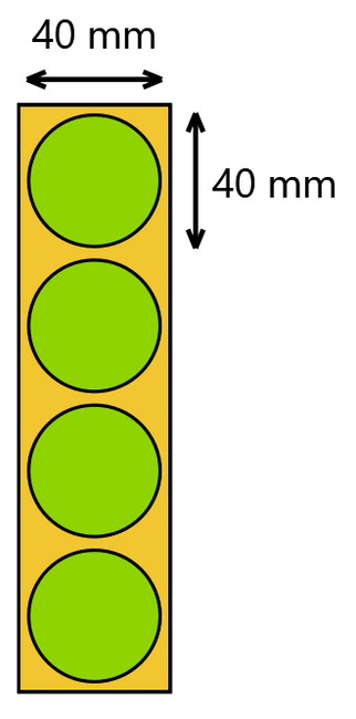 Etykieta termiczna fi40 zielona / 1000 szt / 40