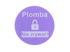 Plomba stickery fi40 mm purpurowy void 250 szt twój nadruk !
