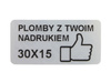 Plomby gwarancyjne stickery 30x15 void mat 1000szt twój nadruk !