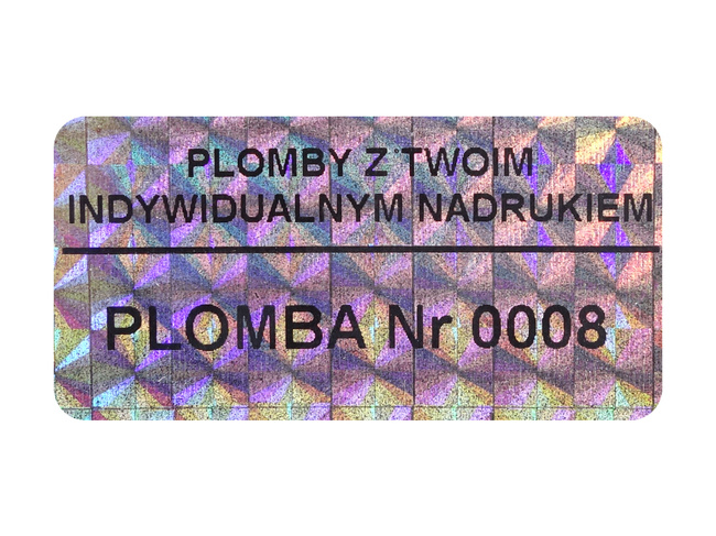 Hologram tetragon plomba 50x20 500szt