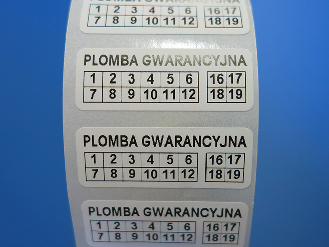30x11mm plomby pvc łamliwy 500szt twój nadruk