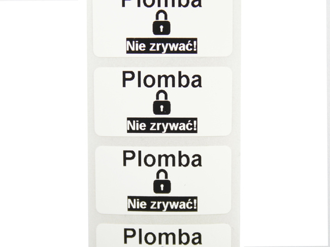 30x15mm plomby pvc łamliwy 500szt twój nadruk