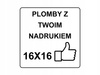 Plomby gwar stickery 16x16 folia rzw 1000 szt twój nadruk !