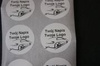 Fi15mm akrylit kruszący 250szt plomby gwarancyjne stickery twój nadruk !