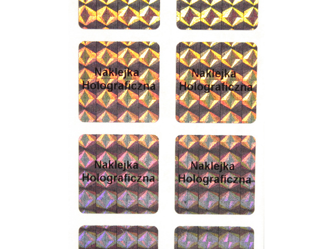 20x20mm hologram tetragon 1000szt twój nadruk