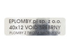 Plomby gwar stickery 40x12 void lustrzany 1000szt twój nadruk !