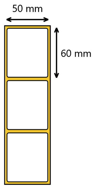 Etykieta termotransferowa 50x60 / 1000 szt / 40