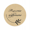 Fi30 etykieta kraft - nadruk " ręcznie robione "  / 100 szt / 40