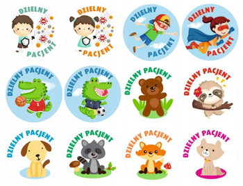 Etykieta foliowa fi50 dzielny pacjent / 120 szt / 40