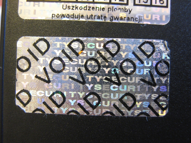 Plomby gwarancyjne stickery 30x15 hologram 500szt twój nadruk !