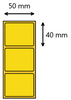 Etykieta termotransferowa 50x40 żółta / 1000 szt / 40