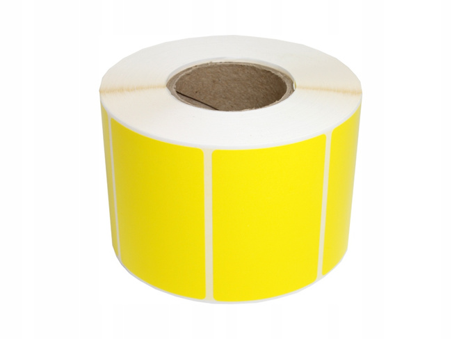 Etykieta foliowa 60x40 pp żółta / 1000 szt / 40