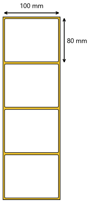 Etykieta termotransferowa 100x80 / 500 szt / 40