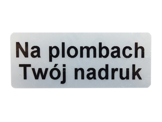 Plomby gwarancyjne stickery 45x18 void mat 500 szt twój nadruk !