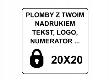 20x20mm plomby pvc łamliwy 250szt twój nadruk