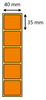 Etykieta termiczna 40x35 pomarańczowa / 2000 szt / 40