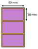 Etykieta termiczna 90x50 fioletowa / 1000 szt / 40