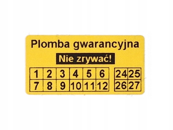 30x15 żółty open void 1000 szt twój nadruk !