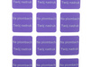 Plomba stickery 16x16 purpurowy void 250szt twój nadruk !