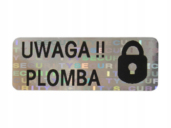 Plomby gwarancyjne stickery 30x11 hologram 250szt twój nadruk !