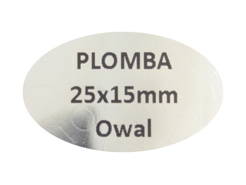 Plomby stickery owal 25x15 void lustro 250szt twój nadruk !