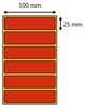 Etykieta termiczna 100x25 czerwona / 2000 szt / 40