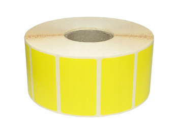 Etykieta foliowa 80x50 pp żółta / 1000 szt / 40