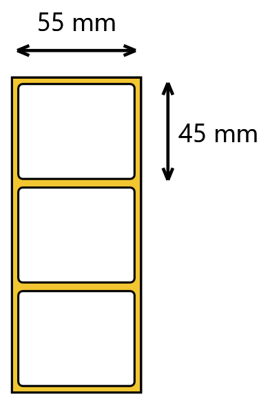 Etykieta termiczna 55x45 / 1000 szt / 40